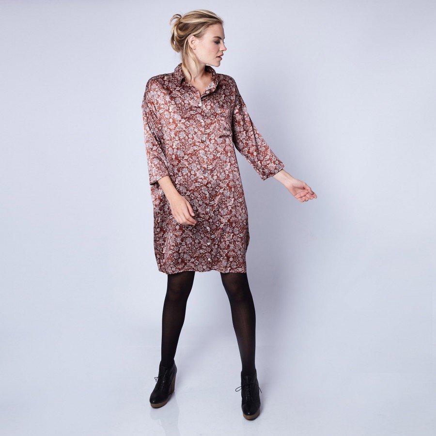Robe chemise en soie Maison Montagut x Maison Martin Morel - Gaspard