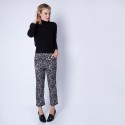 Pantalon droit en soie Ginga 6310 Noir - 01 Noir