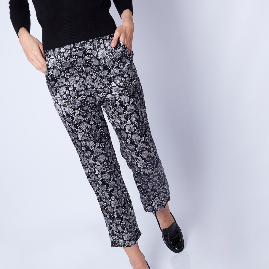 Pantalon droit en soie Maison Montagut x Maison Martin Morel - Ginga