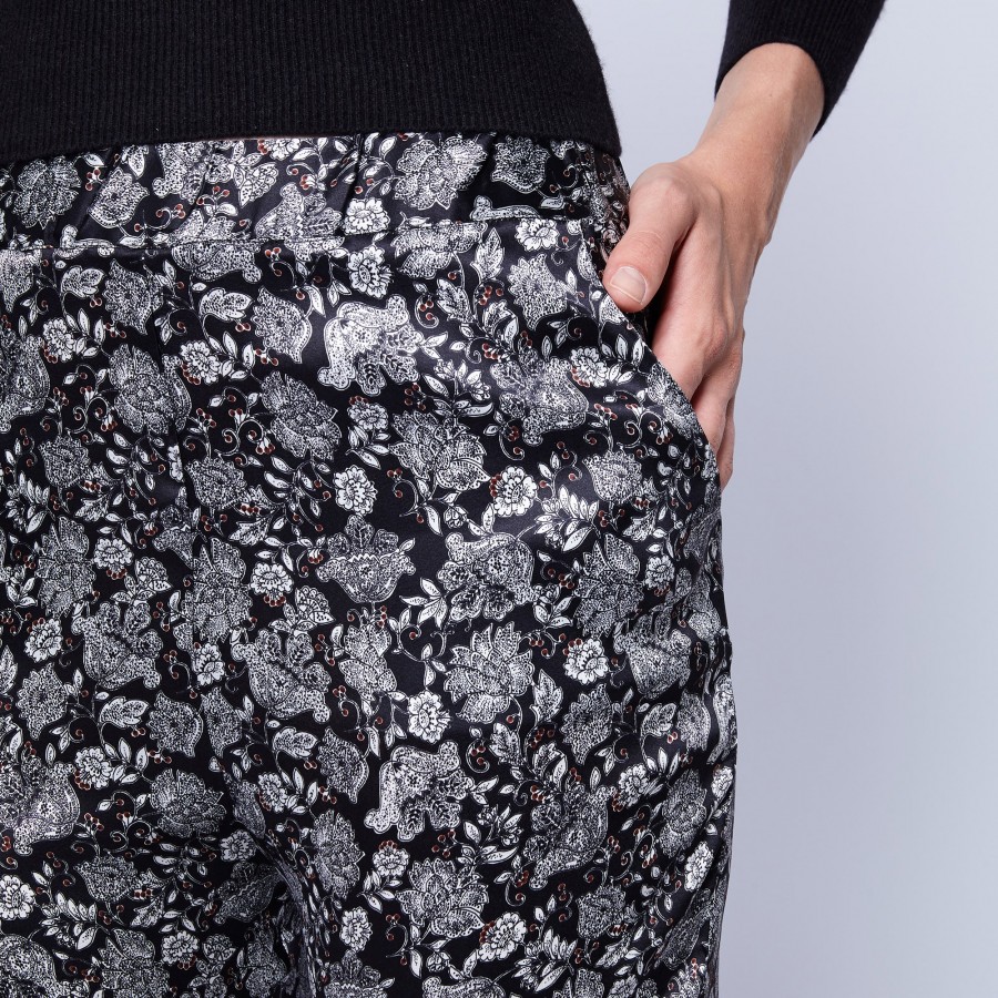 Pantalon droit en soie Maison Montagut x Maison Martin Morel - Ginga