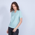 Polo manches 3/4 en Fil Lumière - Marjorie