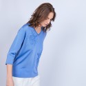 Polo femme manches 3/4 Fil Lumière