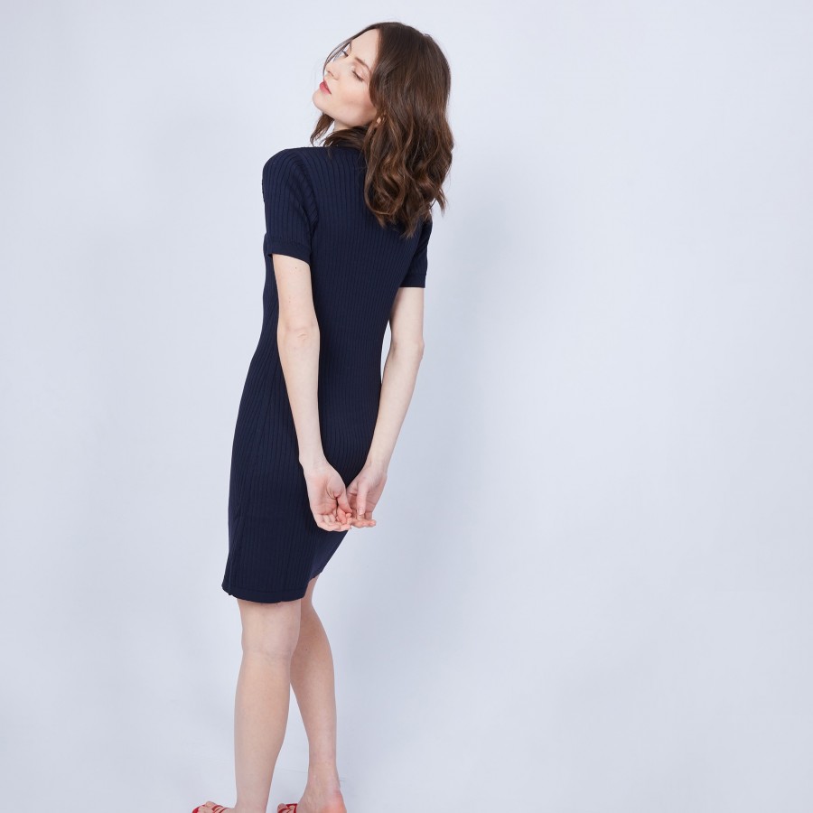 Robe col polo en coton - Jacee
