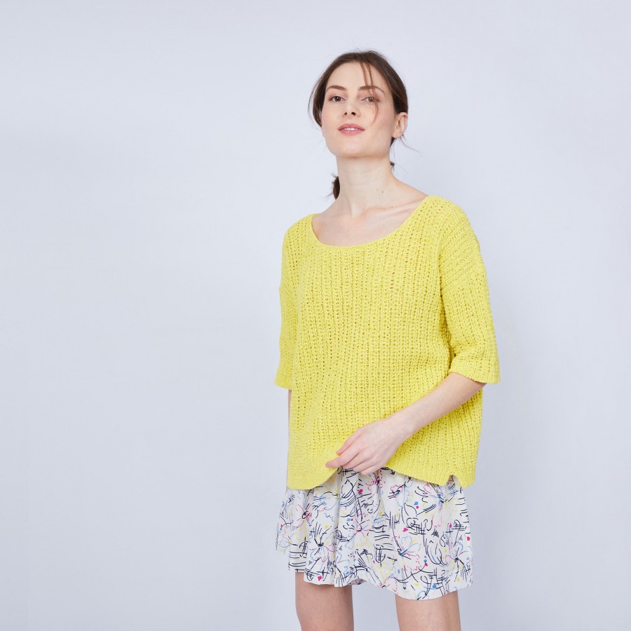 Pull en coton col V - Mariette