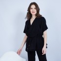 Gilet kimono sans manches - Harriet 6364 prune - 18 violet fonce