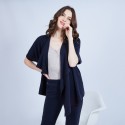 Gilet kimono sans manches - Harriet 6364 prune - 18 violet fonce