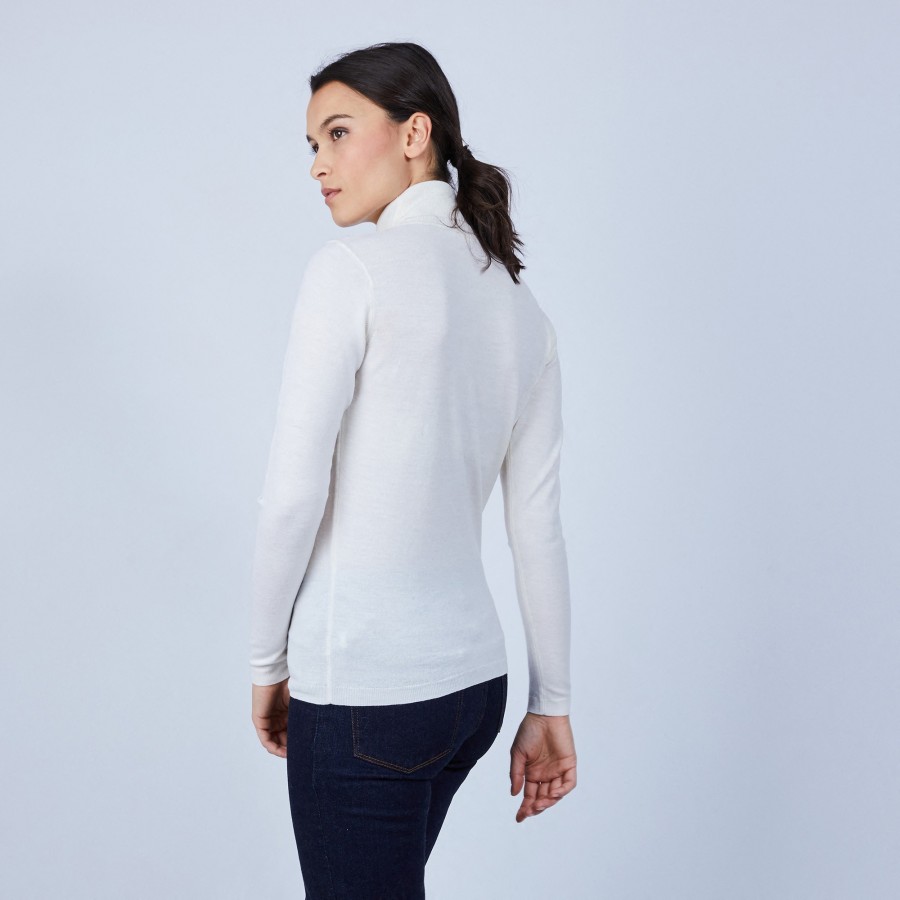 Pull col roulé en laine mérinos - Bea