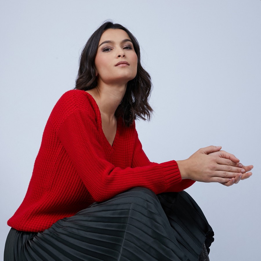 Pull col V pour femme Soizic