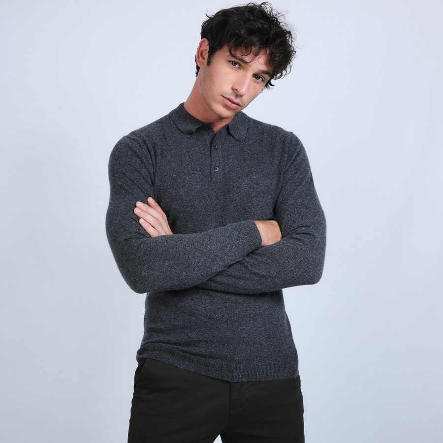 Pull col polo en cachemire - Billy