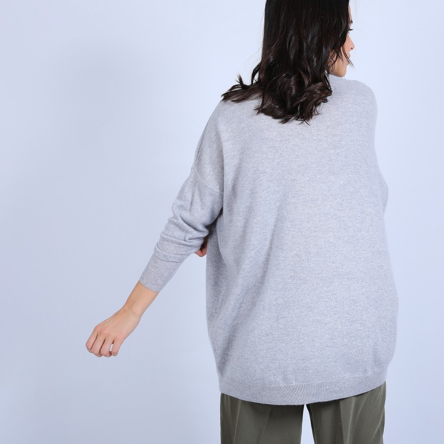 Pull large en cachemire col roulé - Bouda