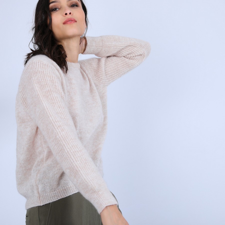 Pull col rond en mohair - Perla