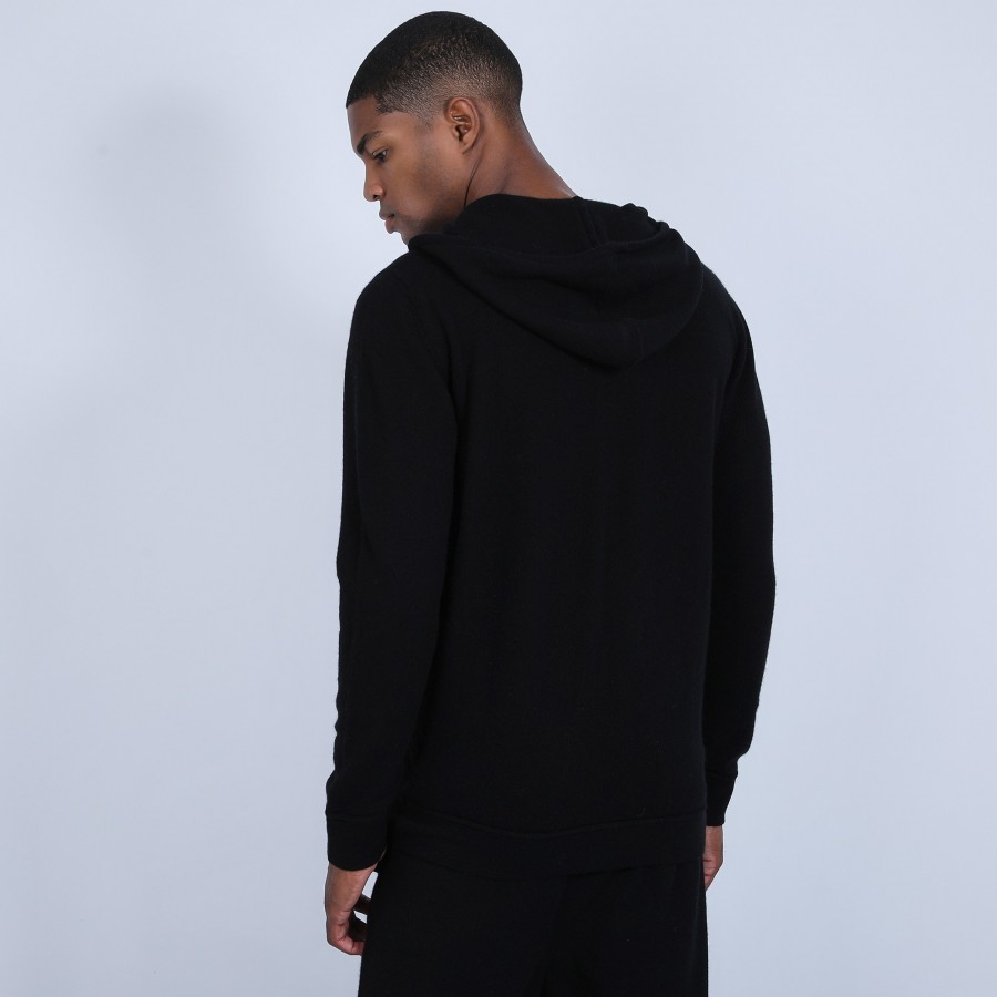 Sweat zippé à capuche cachemire - Owen