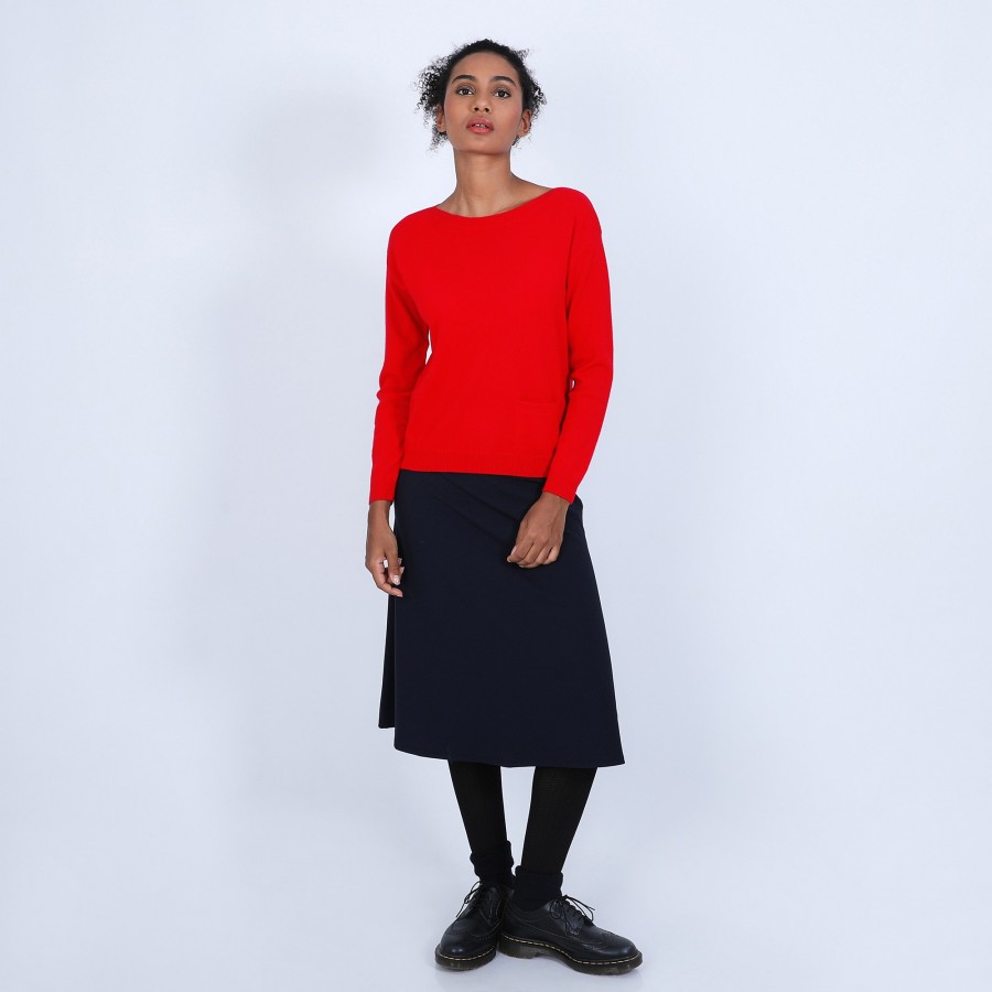 Pull col bateau avec petite poche - Bal