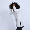 Pull en cachemire ample col V - Hilary 6361 opale - 12 beige clair