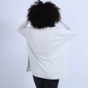 Pull en cachemire ample col V - Hilary 6361 opale - 12 beige clair
