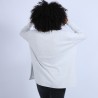 Pull en cachemire ample col V - Hilary 6361 opale - 12 beige clair
