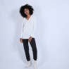 Pull col V oversize Hoani 6344 Rafale - 09 Gris moyen