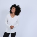 Pull col V oversize Hoani 6344 Rafale - 09 Gris moyen