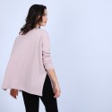 Pull en cachemire ample col V - Hilary 6361 opale - 12 beige clair
