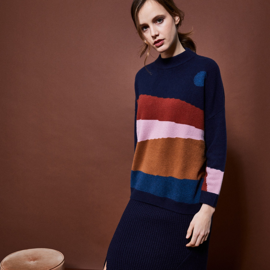 Pull multicolore Saturne