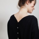 Pull col rond en cachemire lin - Ambre