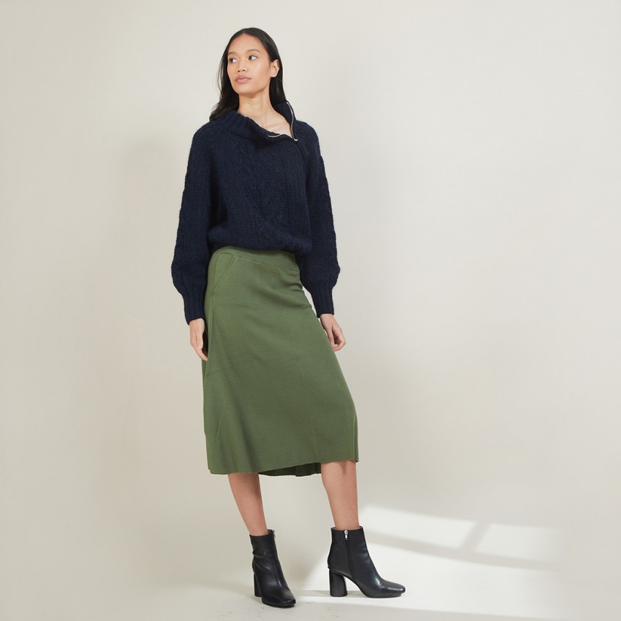 Wool skirt with pockets - Grazia