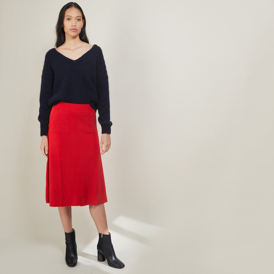 Wool skirt with pockets - Grazia