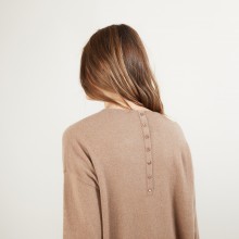 Cashmere buttoned sweater at the back - Bahia