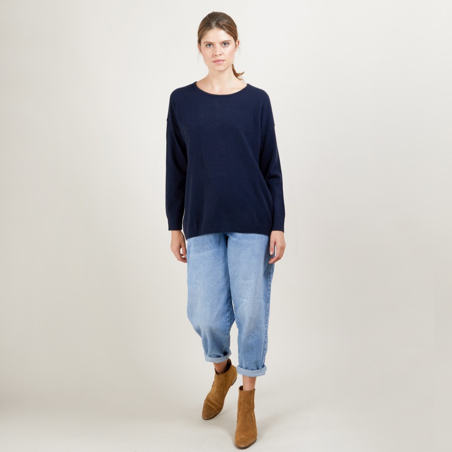 Cashmere buttoned sweater at the back - Bahia