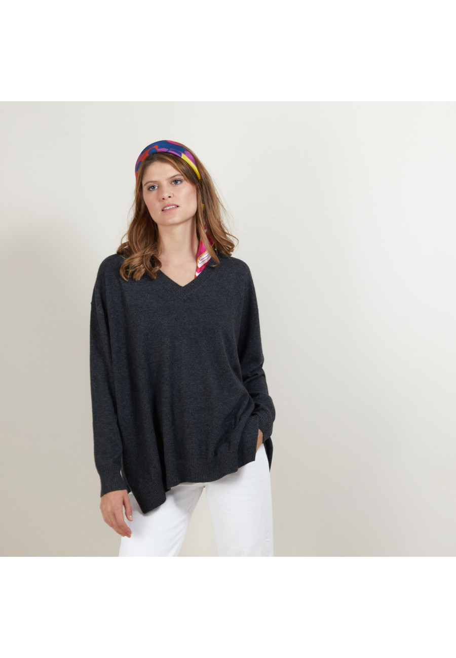 Pull oversize avec col V BRENDAO