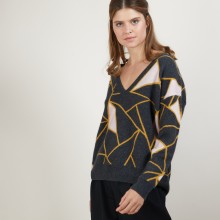 Jumper with geometric patterns - Felix