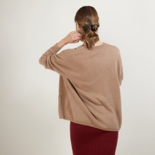 Cashmere V-neck cardigan - Brune