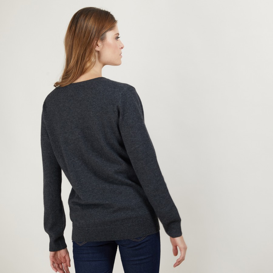 Pull col V en cachemire BERTILLE