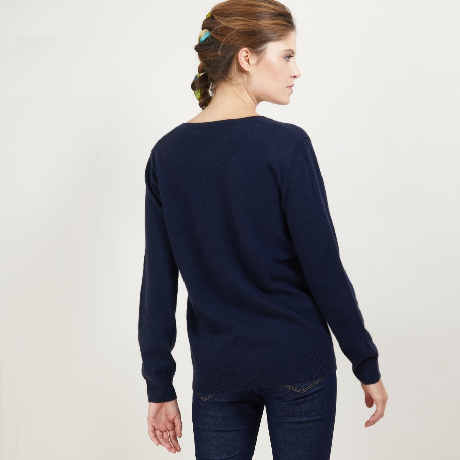 Pull col V en cachemire BERTILLE