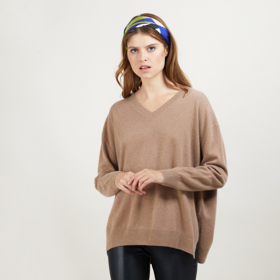 Pull oversize avec col V BRENDAO