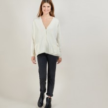 Cashmere V-neck cardigan - Brune