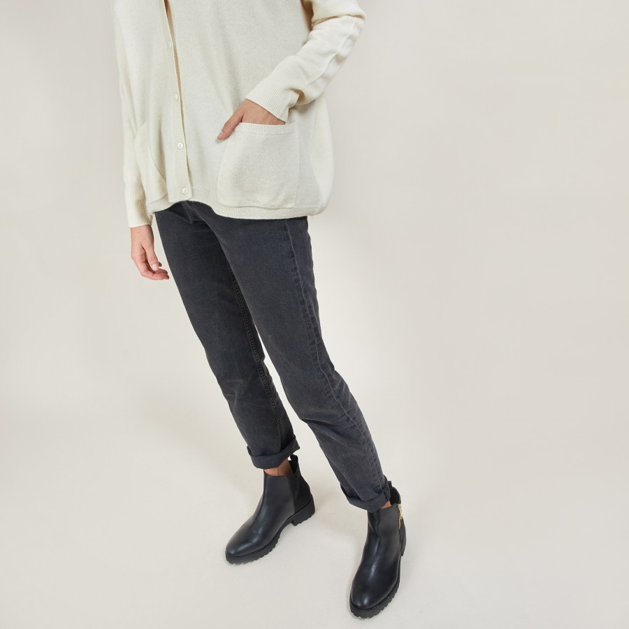 Cashmere V-neck cardigan - Brune