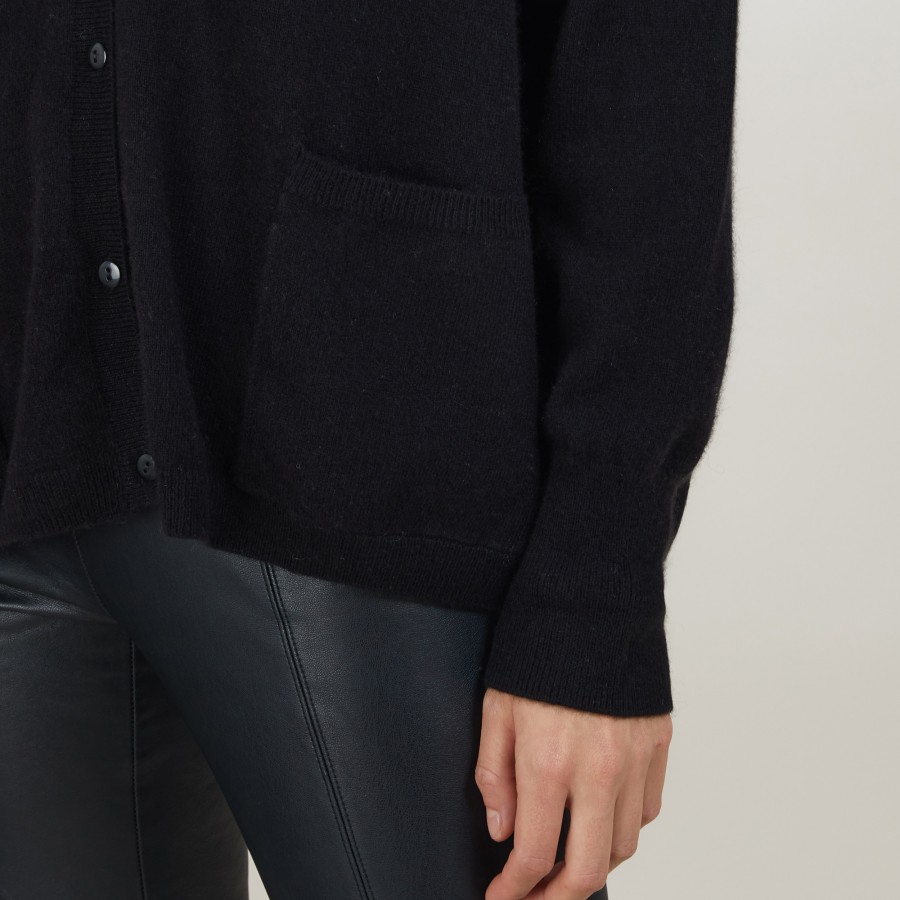 Cashmere V-neck cardigan - Brune