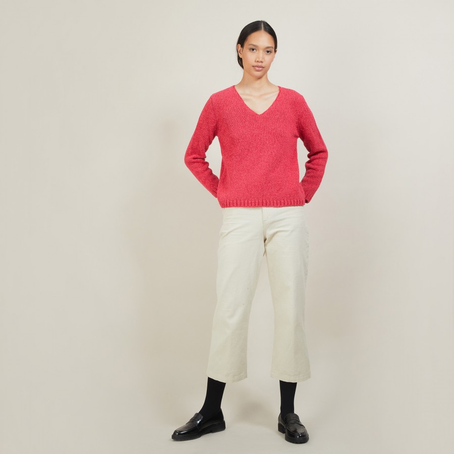 V-neck sweater in wool and silk - Blovis