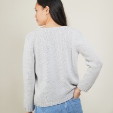 V-neck sweater in wool and silk - Blovis