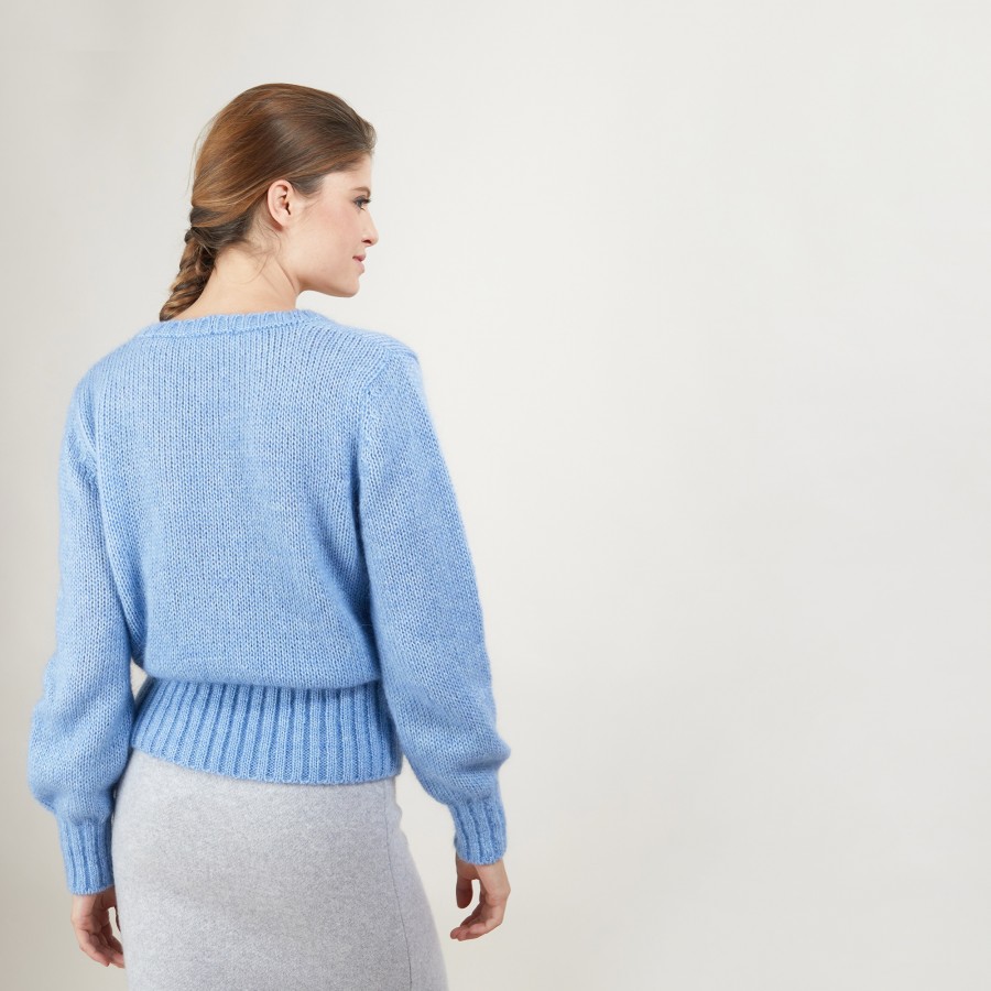 Pull col V en mohair - Gracy