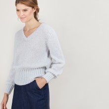 Pull col V en mohair - Gracy