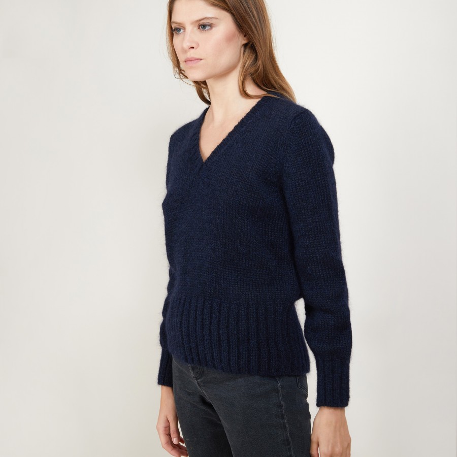 Pull col V en mohair - Gracy