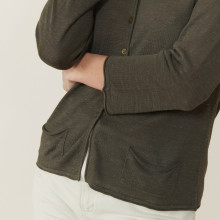 Cardigan à poches en lin flammé - Bao