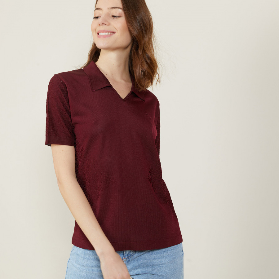 Polo manches courtes à motifs - Angie