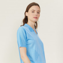 Polo manches courtes à motifs - Angie