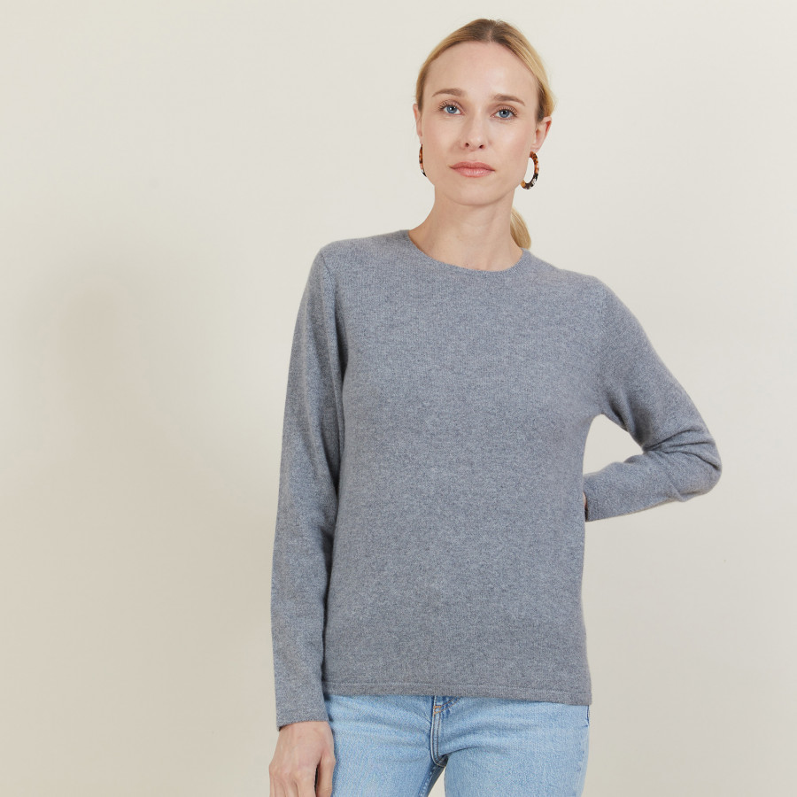 Crew neck pullover made of cashmere - Ursula