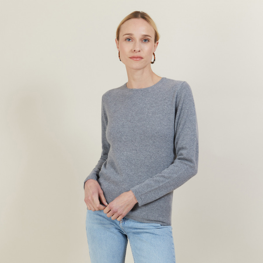 Crew neck pullover made of cashmere - Ursula