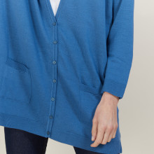 Gilet avec poche Anne - Sophie 6141 Indigo - 06 Bleu moyen