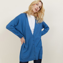 Gilet avec poche Anne - Sophie 6141 Indigo - 06 Bleu moyen